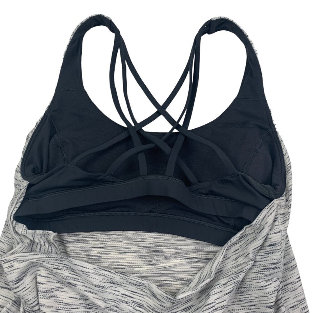 Lululemon Free To Be Serene Tank Tiger Space Dye Blk/White/Deep Coal Women's 10 - Picture 4 of 7